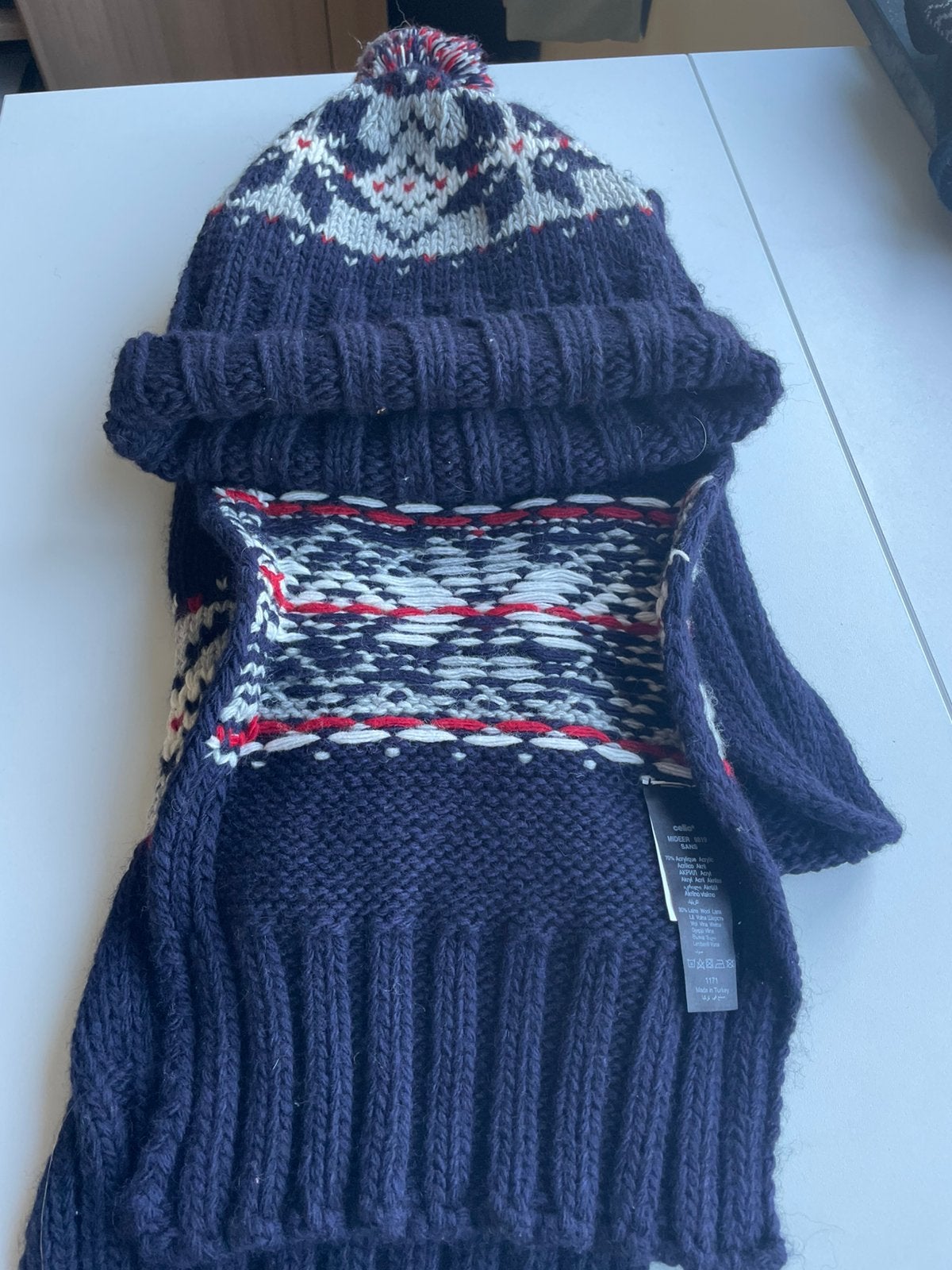 Bonnets echarpe celio neuf, Enlèvement, Comme neuf, Autres tailles, Bonnet