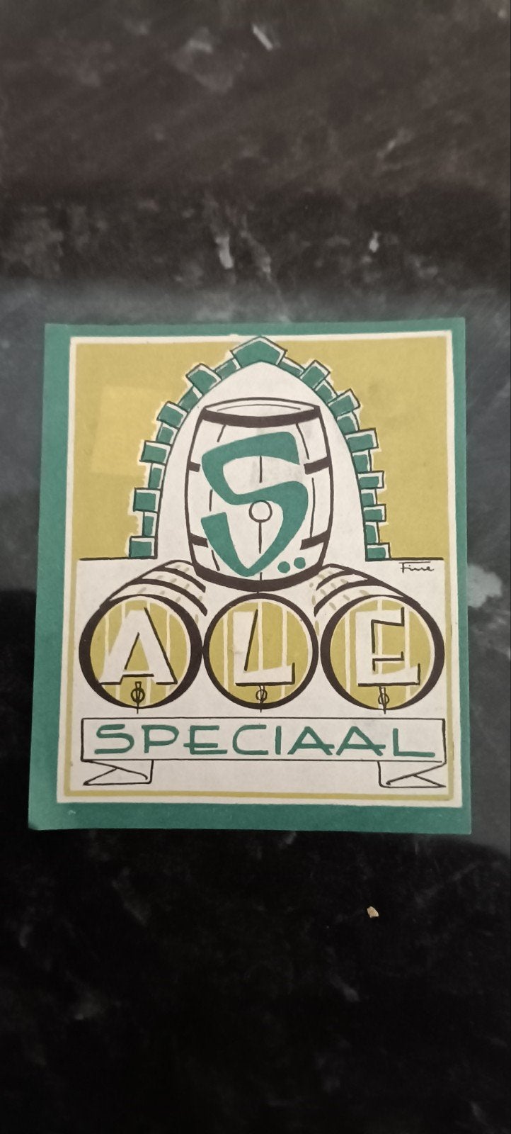 oud bieretiket spec. Ale br Breda leuven, Verzamelen, Ophalen of Verzenden