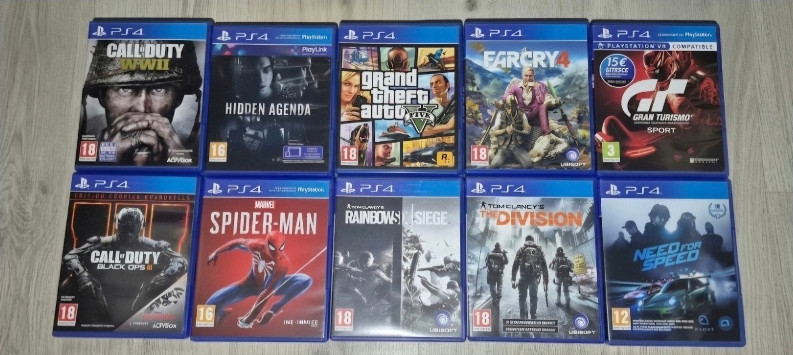 Lot 10 jeux ps4, Envoi