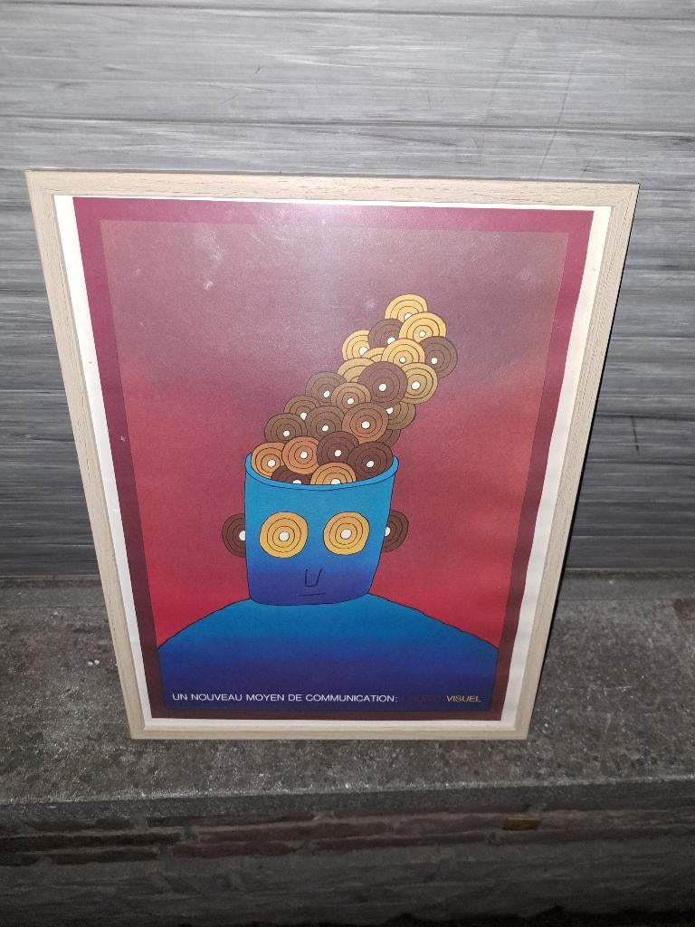 lithographie de jean michel folon, Antiek en Kunst, Ophalen of Verzenden