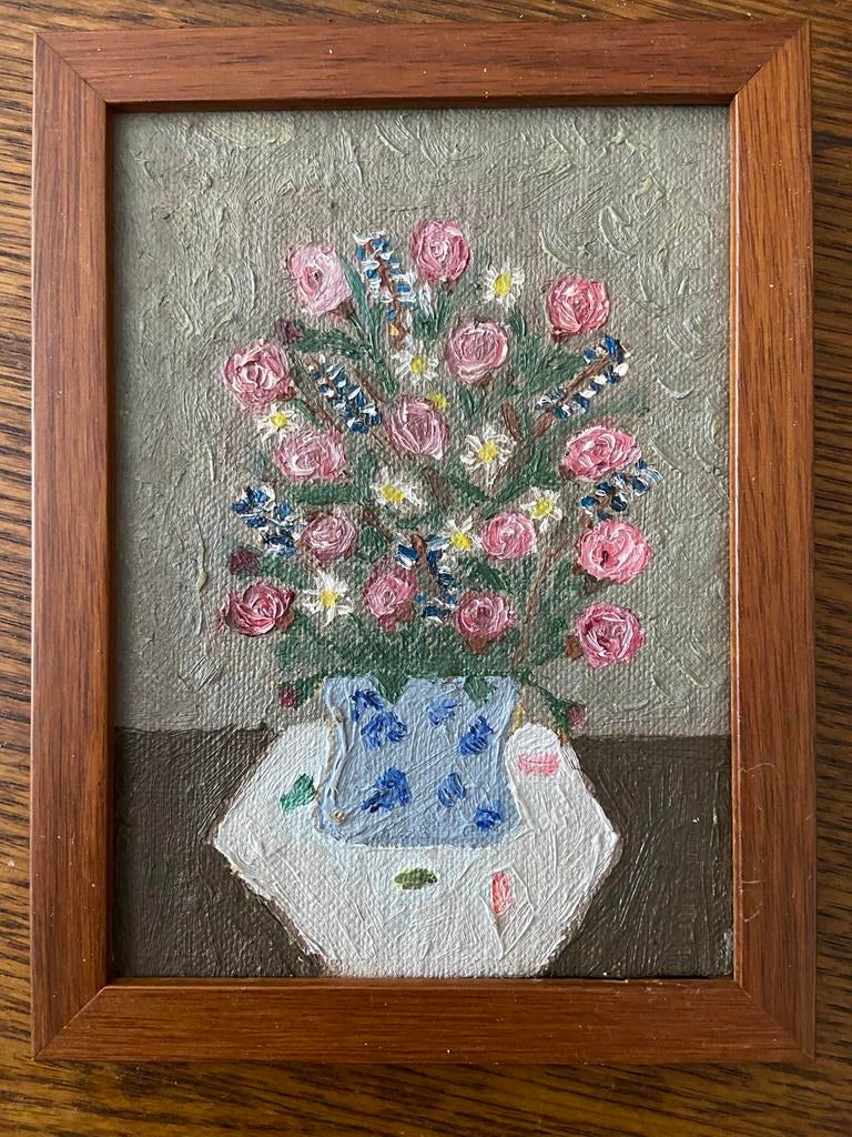 Klein schilderijtje met bloemen, Antiek en Kunst, Ophalen