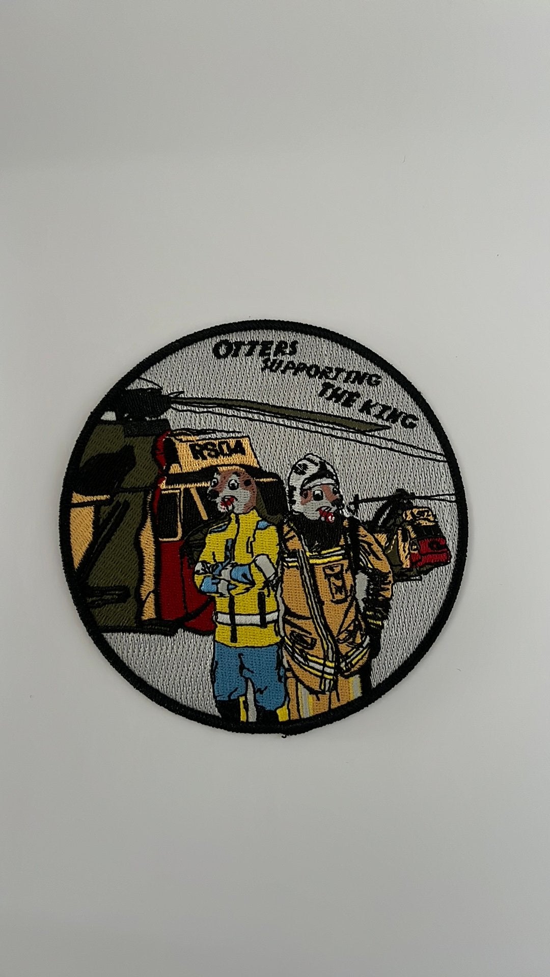 Patch Otters Supporting The King, Verzamelen, Militaria | Algemeen, Luchtmacht, Embleem of Badge, Ophalen of Verzenden