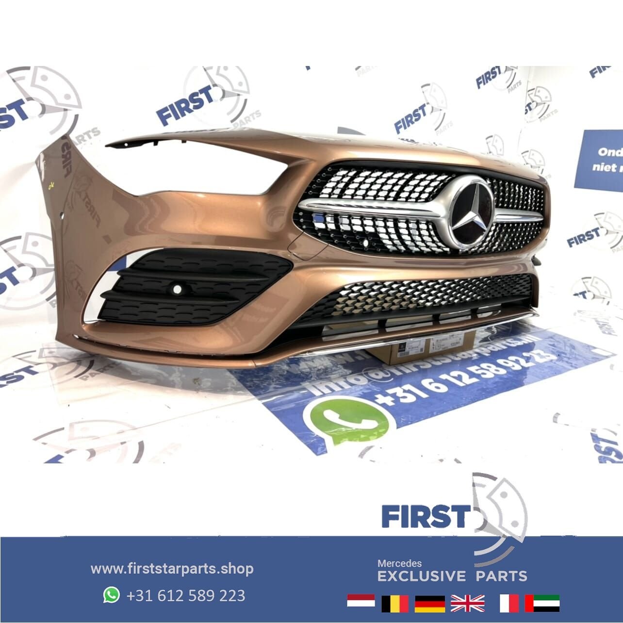 W118 CLA AMG LINE VOORBUMPER ROSE GOLD origineel Mercedes 20, Utilisé, -, Avant, -