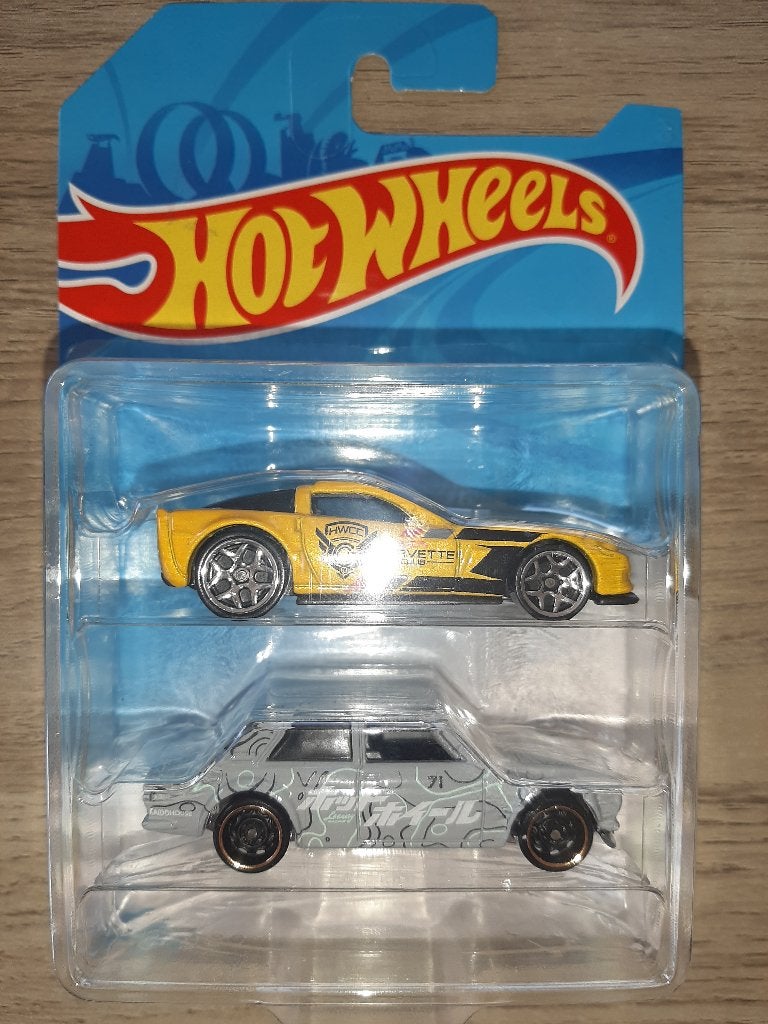 Hot Wheels Duo pack Corvette + Datsun 510, Ophalen of Verzenden, Nieuw, Auto