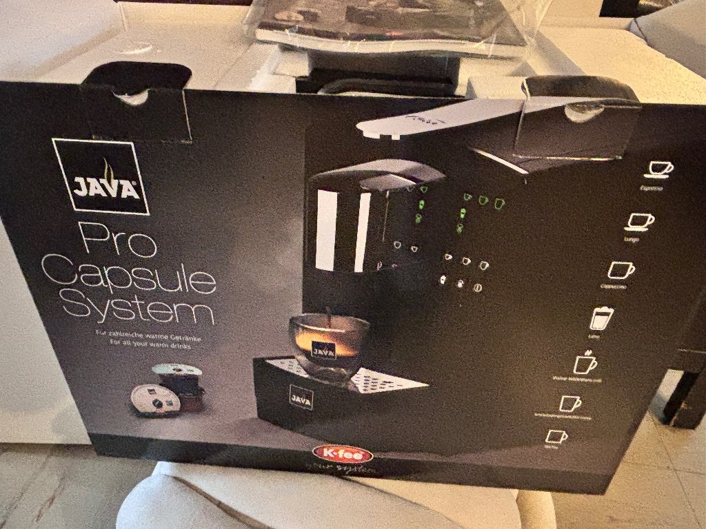 JAVA Pro Capsule System – machine à café, Electroménager, Cafetières, Neuf, Machine à espresso, Réservoir d'eau amovible, Dosettes et capsules de café