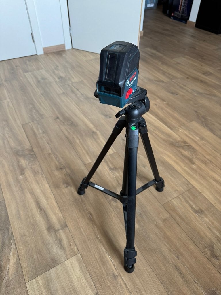 Bosch Professional kruislijnlaser GCL 2-15 met statief, Doe-het-zelf en Bouw, Meetapparatuur, Ophalen, Zo goed als nieuw, Afstand