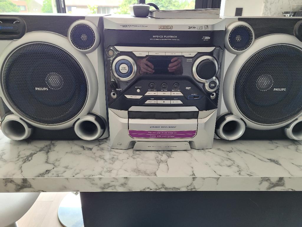 Krachtige stereoketen Philips, TV, Hi-fi & Vidéo, Chaîne Hi-fi, Comme neuf, Deck cassettes ou Lecteur-enregistreur de cassettes
