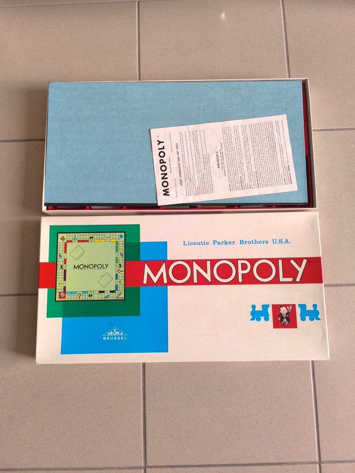 Vintage Monopoly deska Brussel, Vijf spelers of meer, Ophalen, Zo goed als nieuw