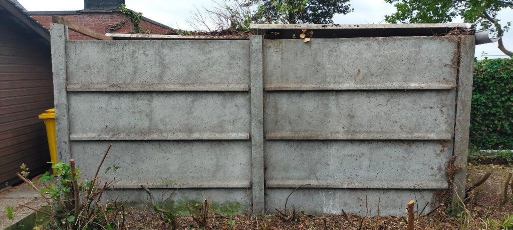 gratis betonplaten, Tuin en Terras, Schuttingen, Ophalen, Gebruikt