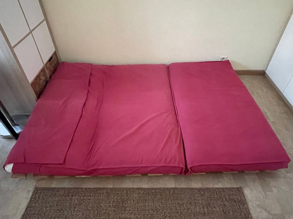 IKEA Houten Zetel-Slaapbank, 100 à 125 cm, Ikea stijl, Moins de 150 cm, Bois