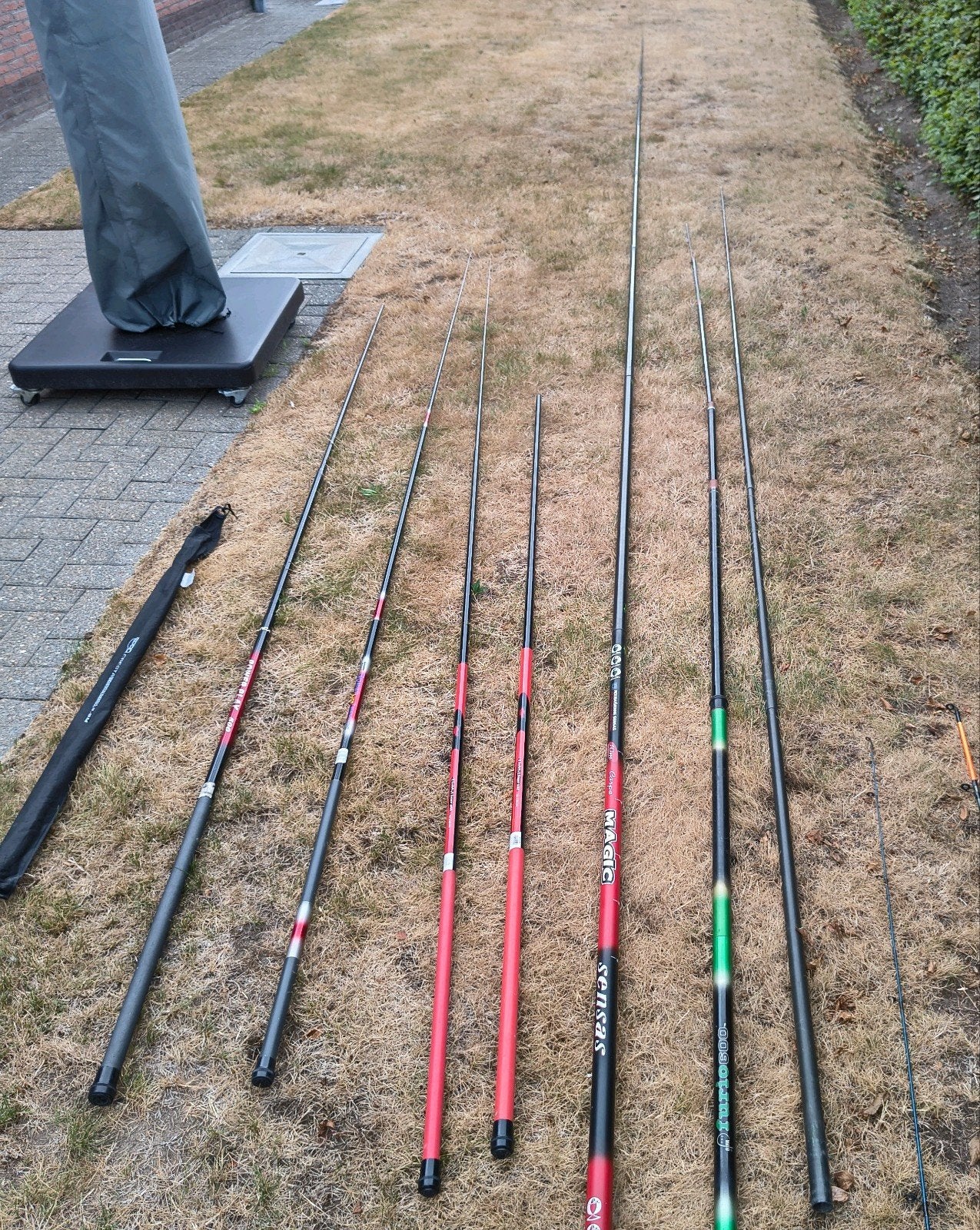 pakket vislijnen 2 van 10m 1 van 6m 2 van 4m 2 van 5m, Ophalen, Zo goed als nieuw, Vislijn