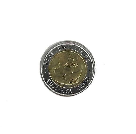 Kenia, 5 Shillings 2018, Neushoorn., Ophalen of Verzenden, Overige landen, Losse munt