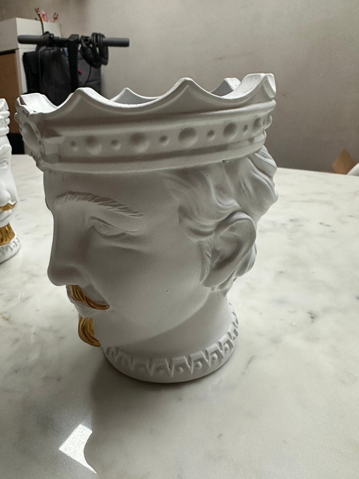 Cache-pot lot de 4, Jardin & Terrasse, Pots de fleurs, Enlèvement ou Envoi, Comme neuf, Béton, Intérieur