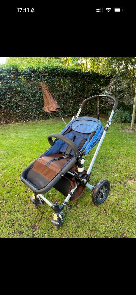 Bugaboo Cameleon blauw/bruin, Ophalen, Gebruikt, Overige merken, Zonnekap