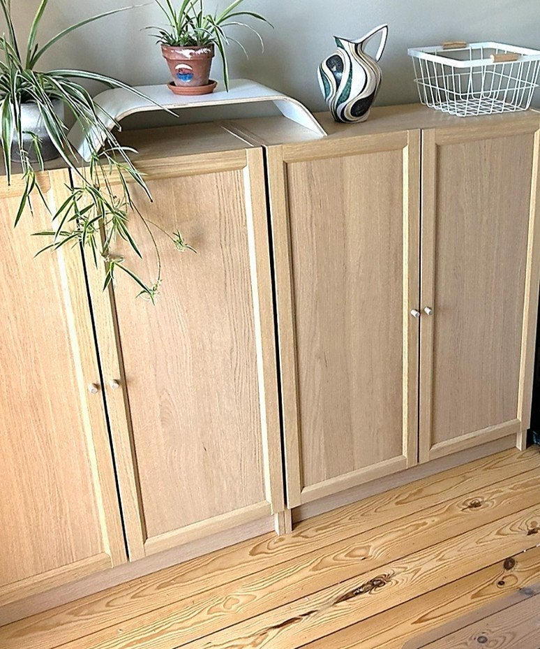 2 x boekenkast Ikea BILLY / OXBERG, Huis en Inrichting, Kasten | Boekenkasten, Ophalen, Zo goed als nieuw, Met deur(en)