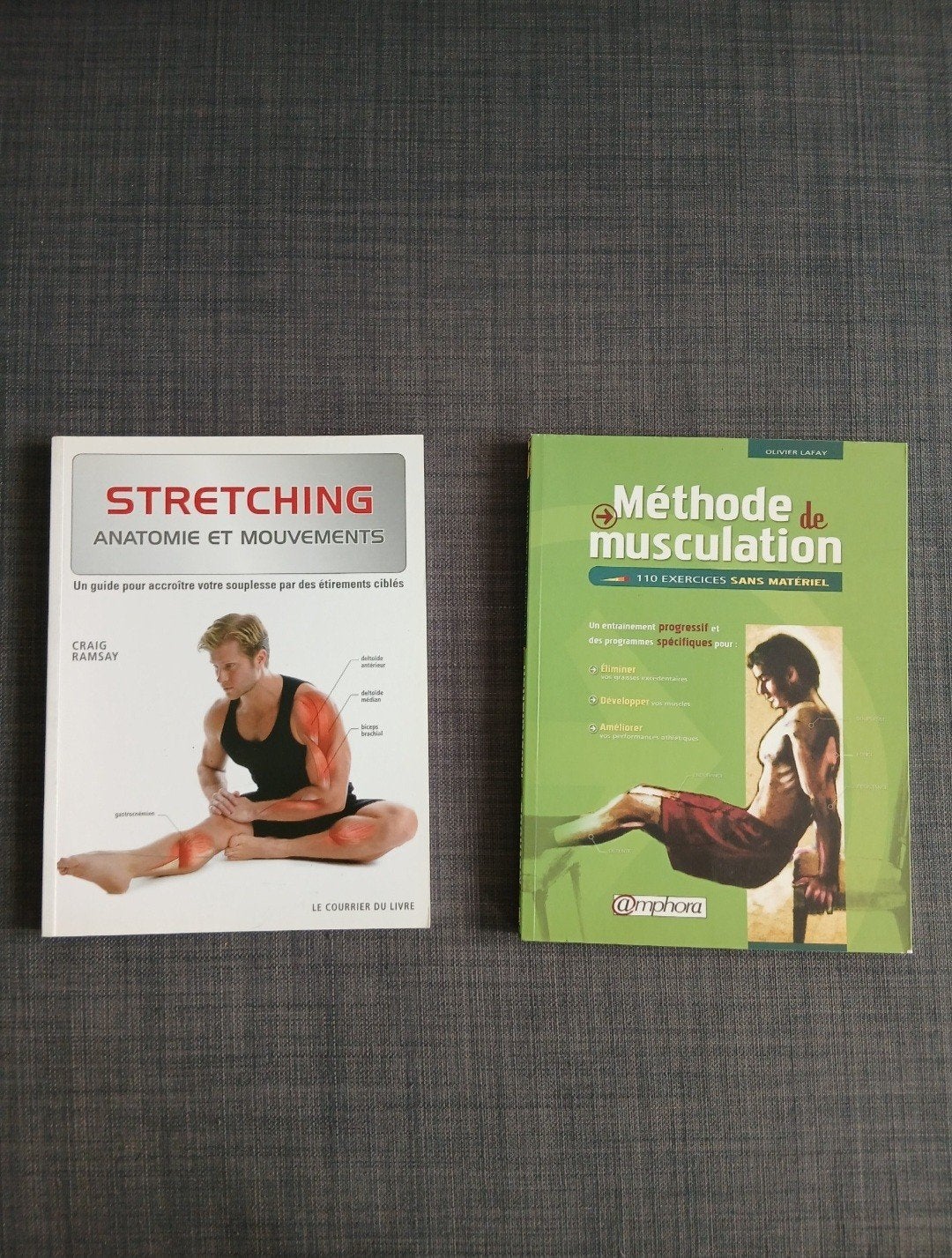 2 livres de musculation et de stretching, Livres, Livres de sport