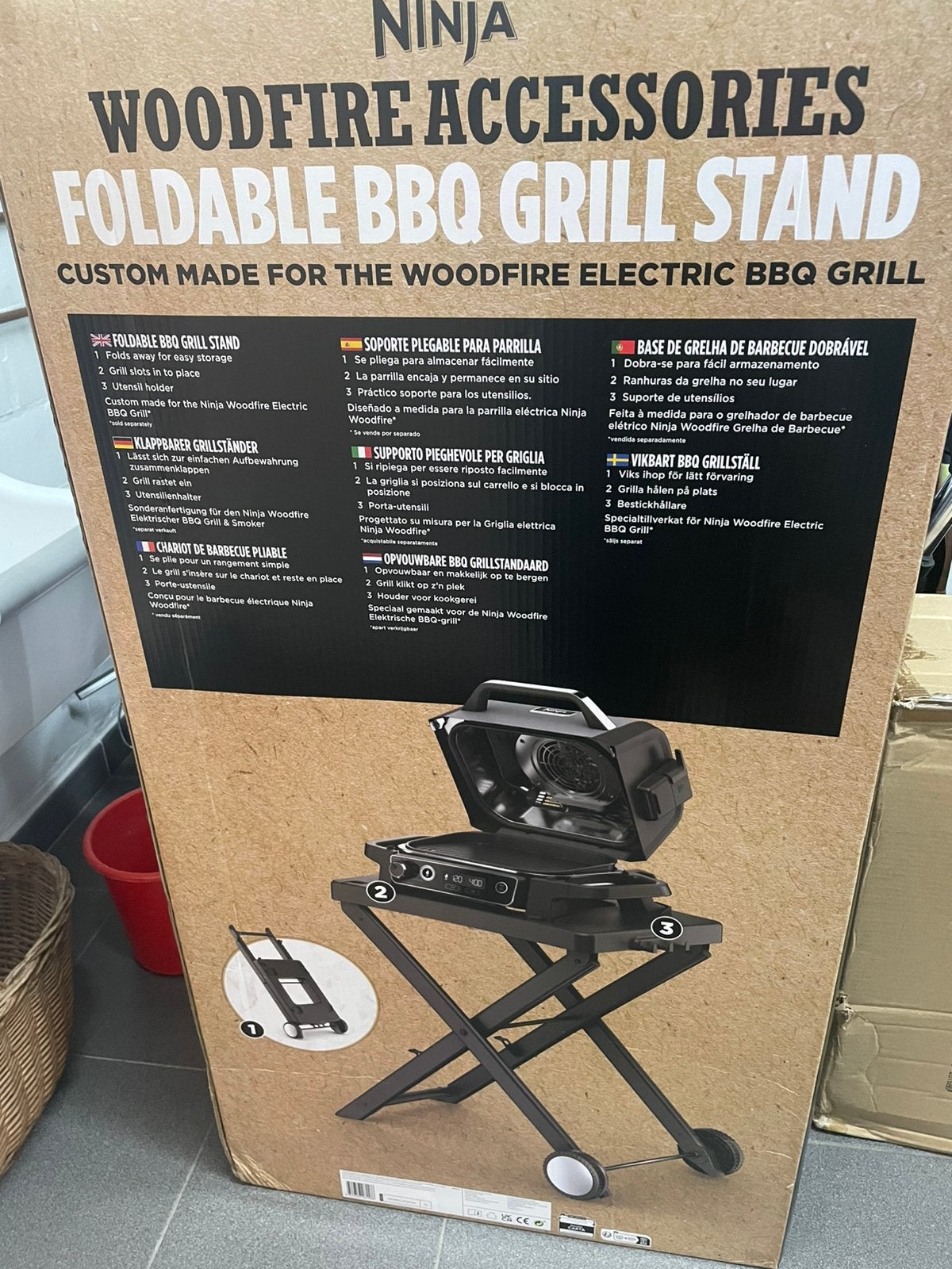 Klapbare grilltafel voor Ninja woodfire, Ophalen, Nieuw