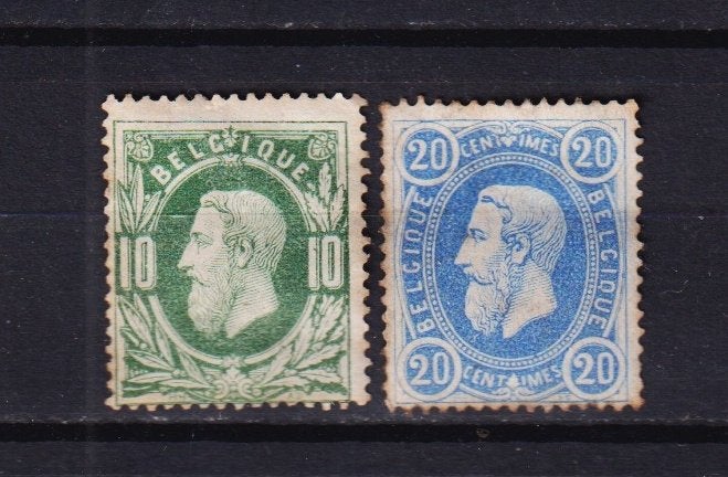 België 1869 OBP 30 en 31, Postzegels en Munten, Verzenden, Postfris, Zonder gom