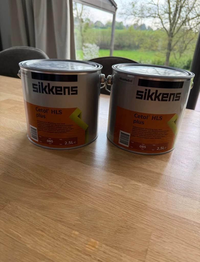 2 pots de 2,5L Lasure Sikkens Cetol HLS Teck, Bricolage & Construction, Enlèvement, Comme neuf, Lasure