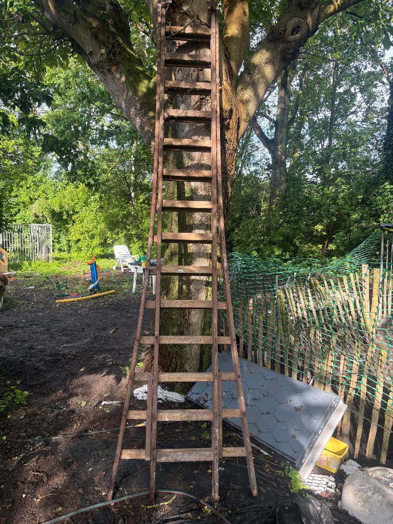 Houten ladder, Ophalen, Gebruikt, Ladder, Opvouwbaar of Inschuifbaar