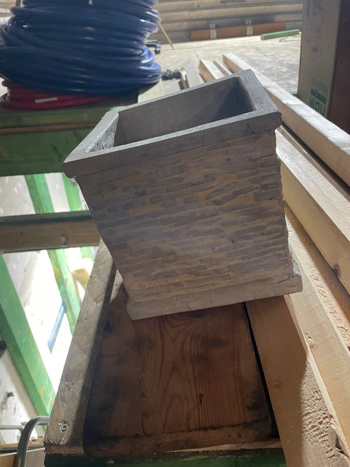 Bloempot vierkant 20x20 & rechthoek 20x60, Ophalen of Verzenden, Zo goed als nieuw, Vierkant
