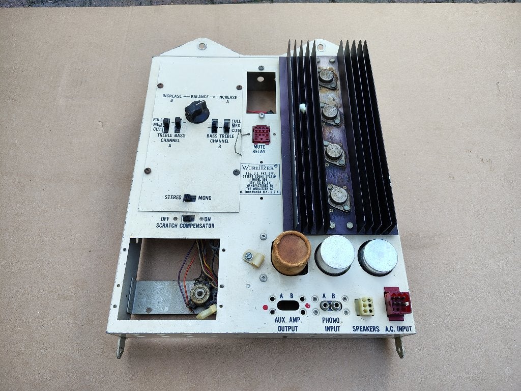 Versterker/ 556 Wurlitzer 1050/ 3600/ 3700/3800 jukebox, Verzenden, Wurlitzer