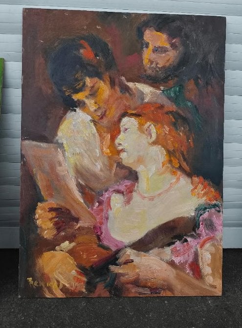 Huile sur panneau signe Tony reniers, Ophalen of Verzenden, Paneel