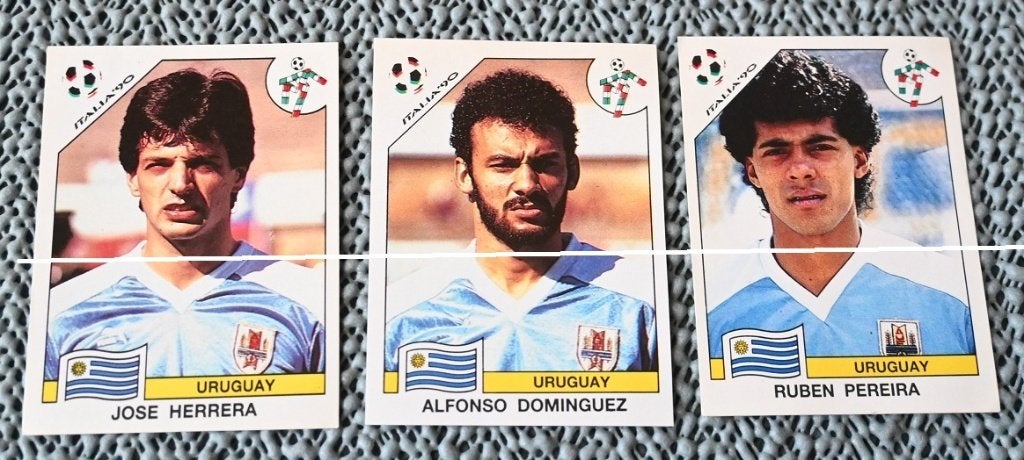 Panini Italia 90 Uruguay Pereira Herrera Dominguez, Verzenden, Nieuw, Poster, Plaatje of Sticker