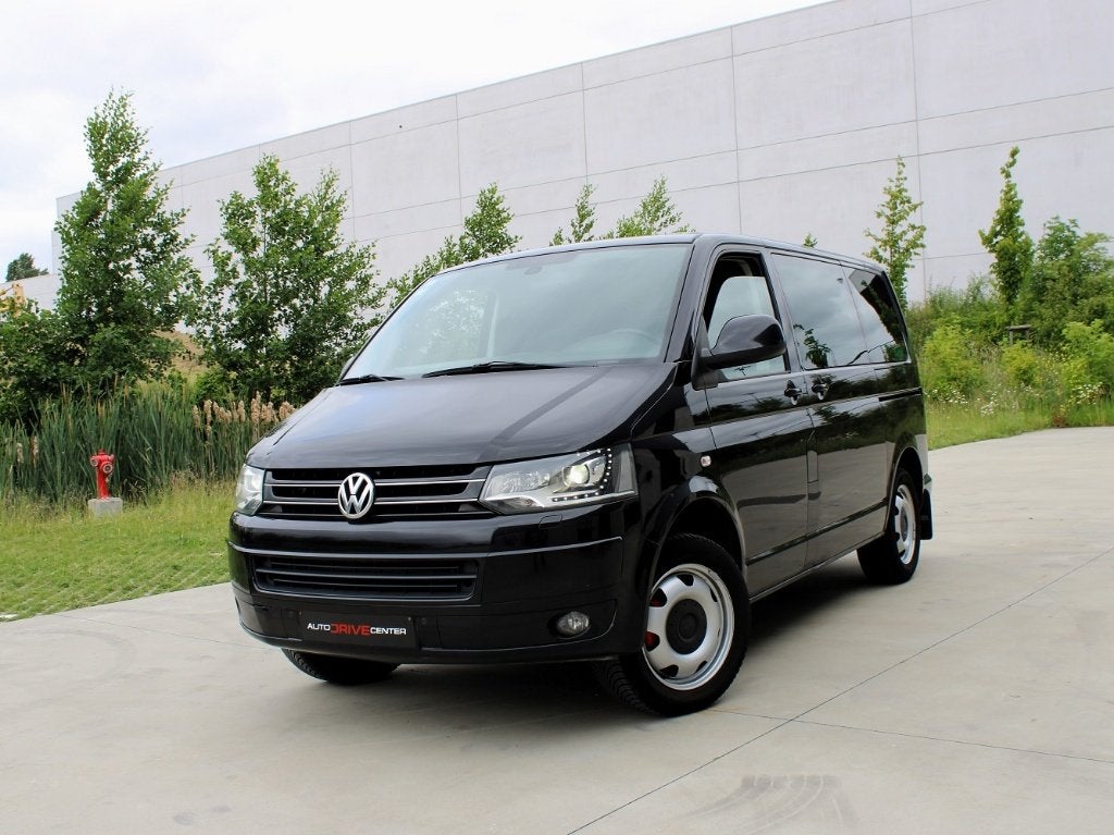 ✅Vw Transporter – 2.0TDi - 180pk * Automaat * Xenon * Airco, Auto's, Volkswagen, Monovolume, Zwart, 4 cilinders, Zwart