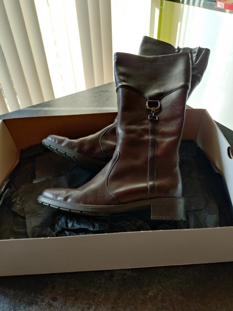 dameslaarsen Rieker Anti-stress Maat 38, Comme neuf, Brun, Enlèvement, Bottes hautes