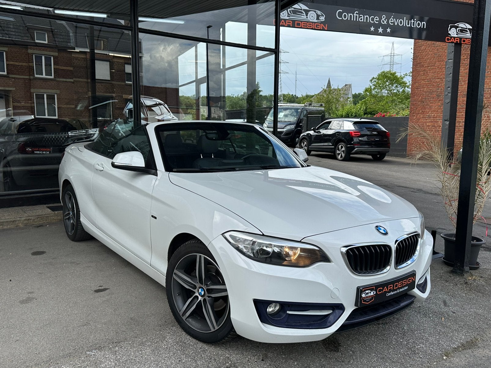 Bmw 218i cabrio / sport / 2015 / eu6b / 86.000km / garantie, Auto's, 100 kW, 4 zetels, Wit, Leder