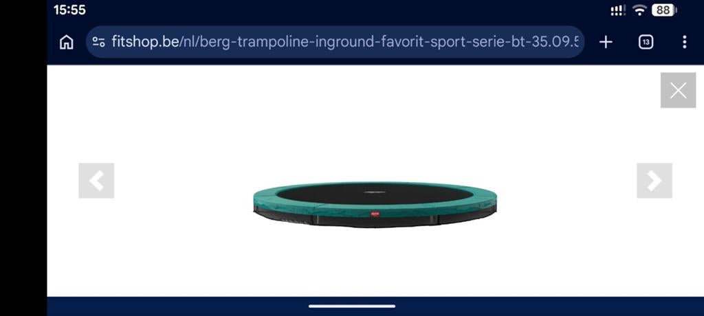 Berg trampoline inbouw 330cm, Ophalen