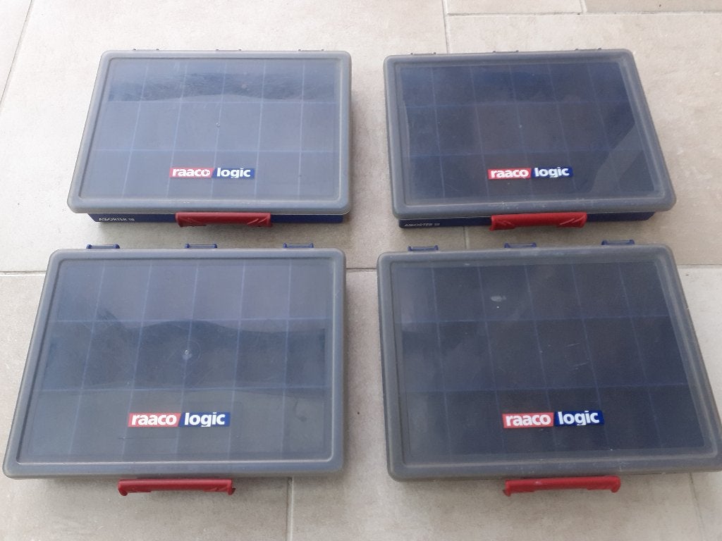 4 stuks  Raaco assortimentsdozen Assorter 18 vaste vakken, Enlèvement ou Envoi, Utilisé