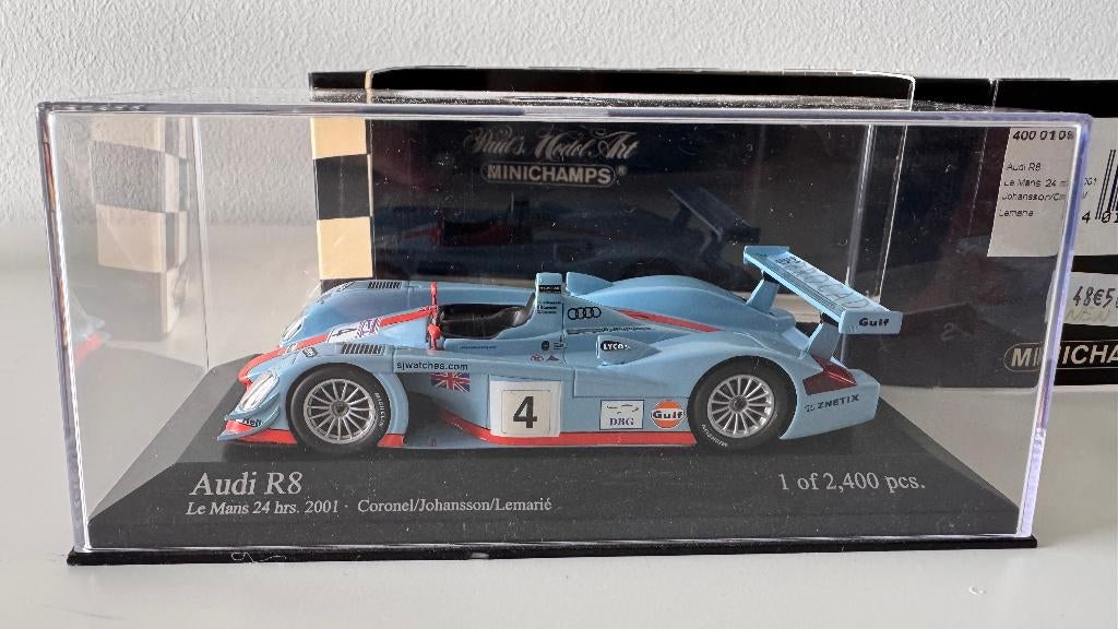 Audi R8 #4 Le Mans 24 hrs. 2001 - 1/43 Minichamps, Enlèvement ou Envoi, Neuf, Voiture, MiniChamps