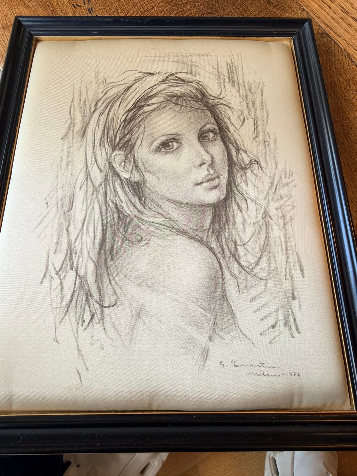 Travail au crayon sur toile, Antiquités & Art, Enlèvement