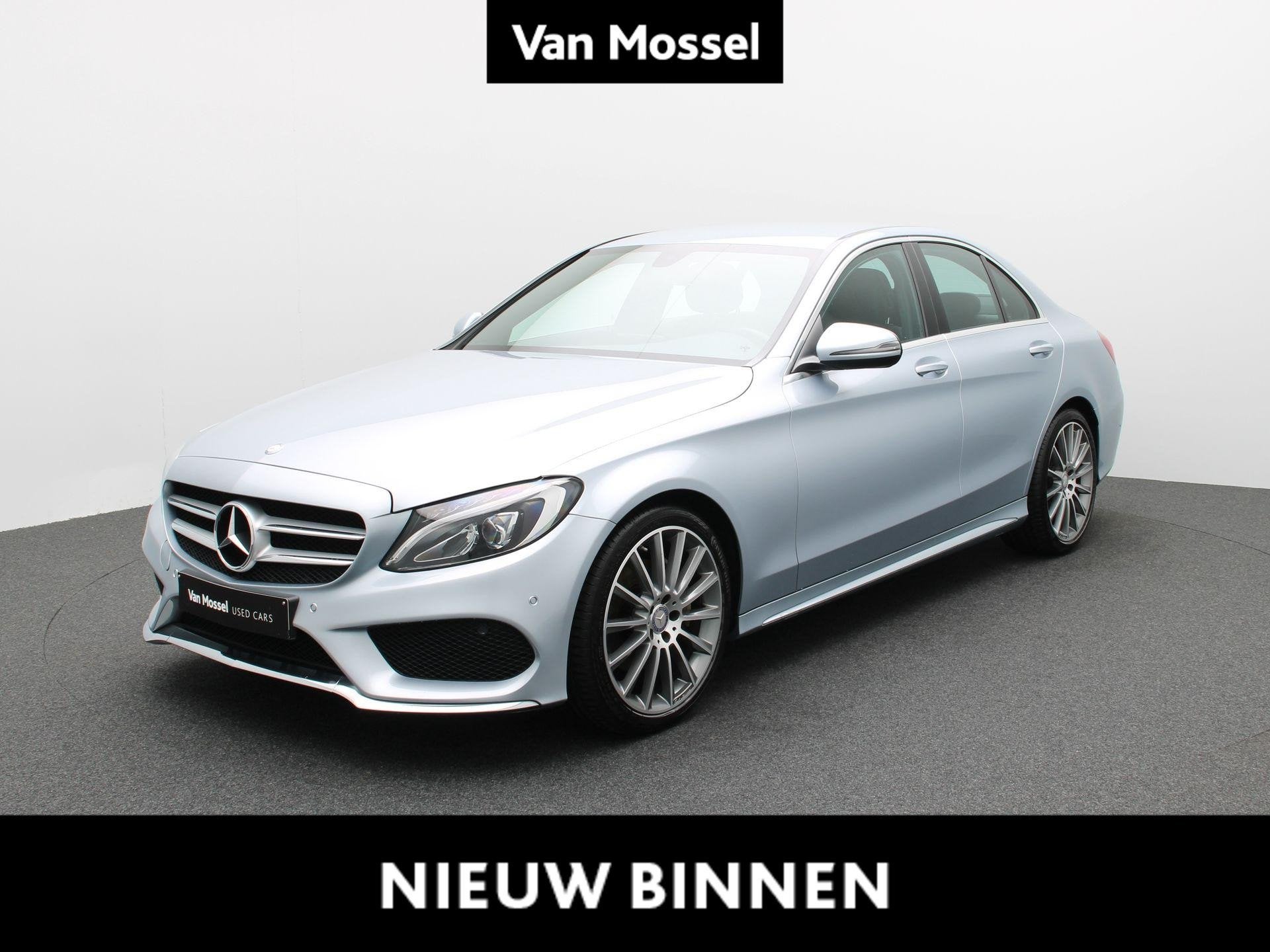 Mercedes-Benz C 200 Berline + AMG LINE + LEDER + 1Y USED CAR, Auto's, 4 deurs, Gebruikt, 4 cilinders, Verwarmde buitenspiegels