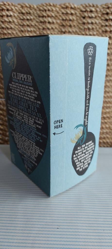 Boîte non ouverte de thé Earl Grey biolog. Prix de détail 4€, Enlèvement ou Envoi