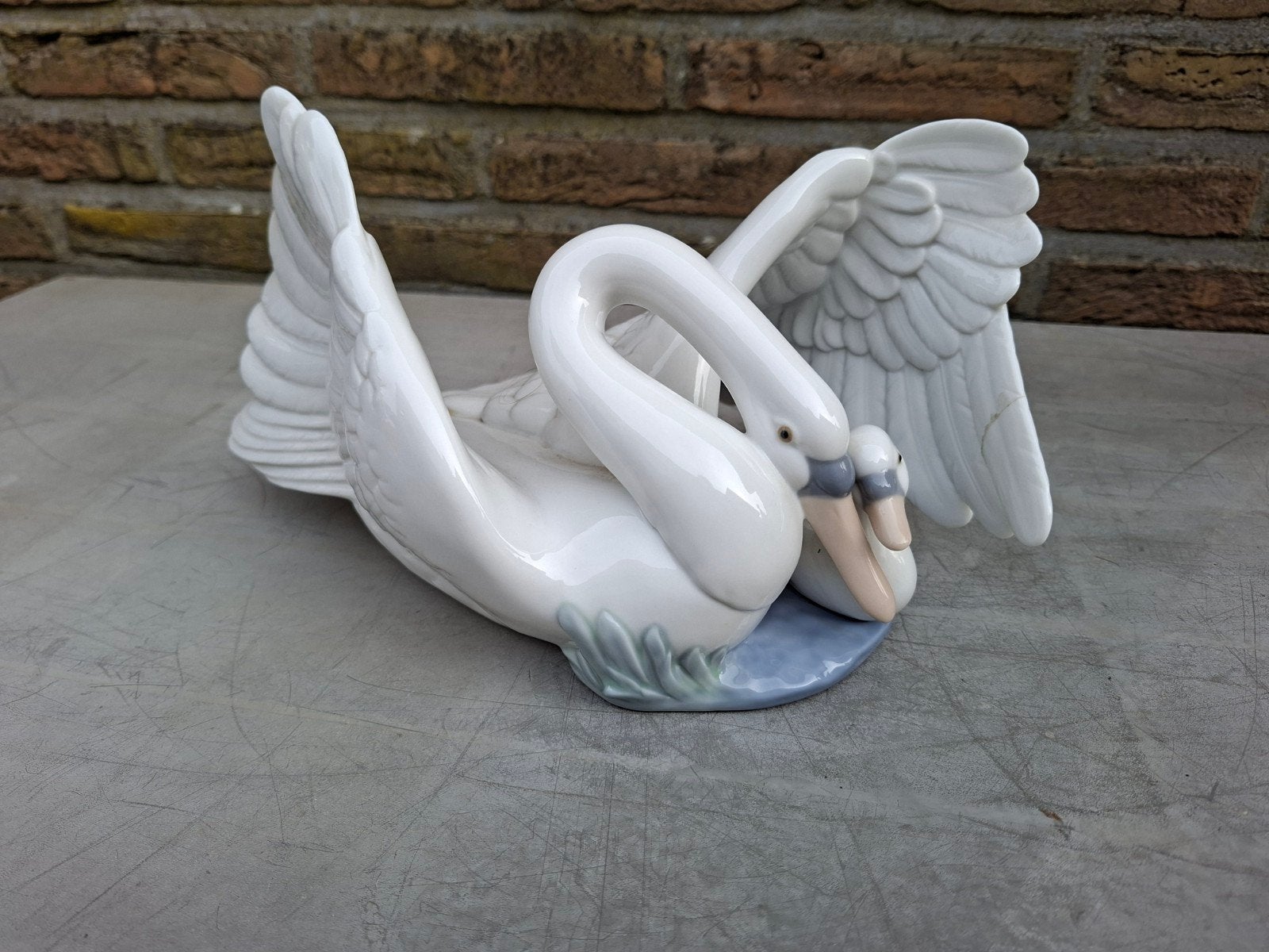 Nao by Lladro - Twee zwanen - porselein beeld, Antiek en Kunst, Ophalen