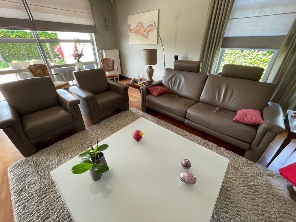 Salon zetels in perfecte staat, Huis en Inrichting, Fauteuils, Zo goed als nieuw, Leer, 75 tot 100 cm, 75 tot 100 cm, Ophalen
