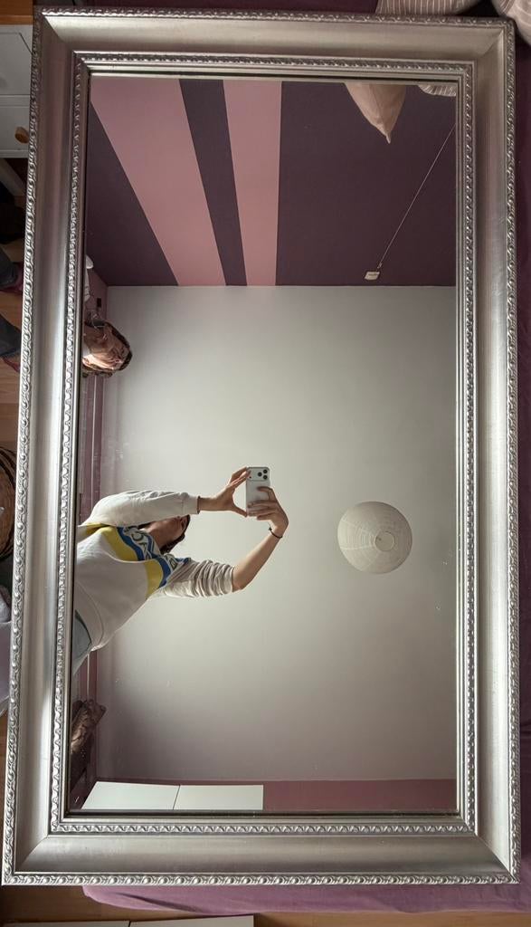Miroir argenté, Maison & Meubles, Enlèvement, Comme neuf
