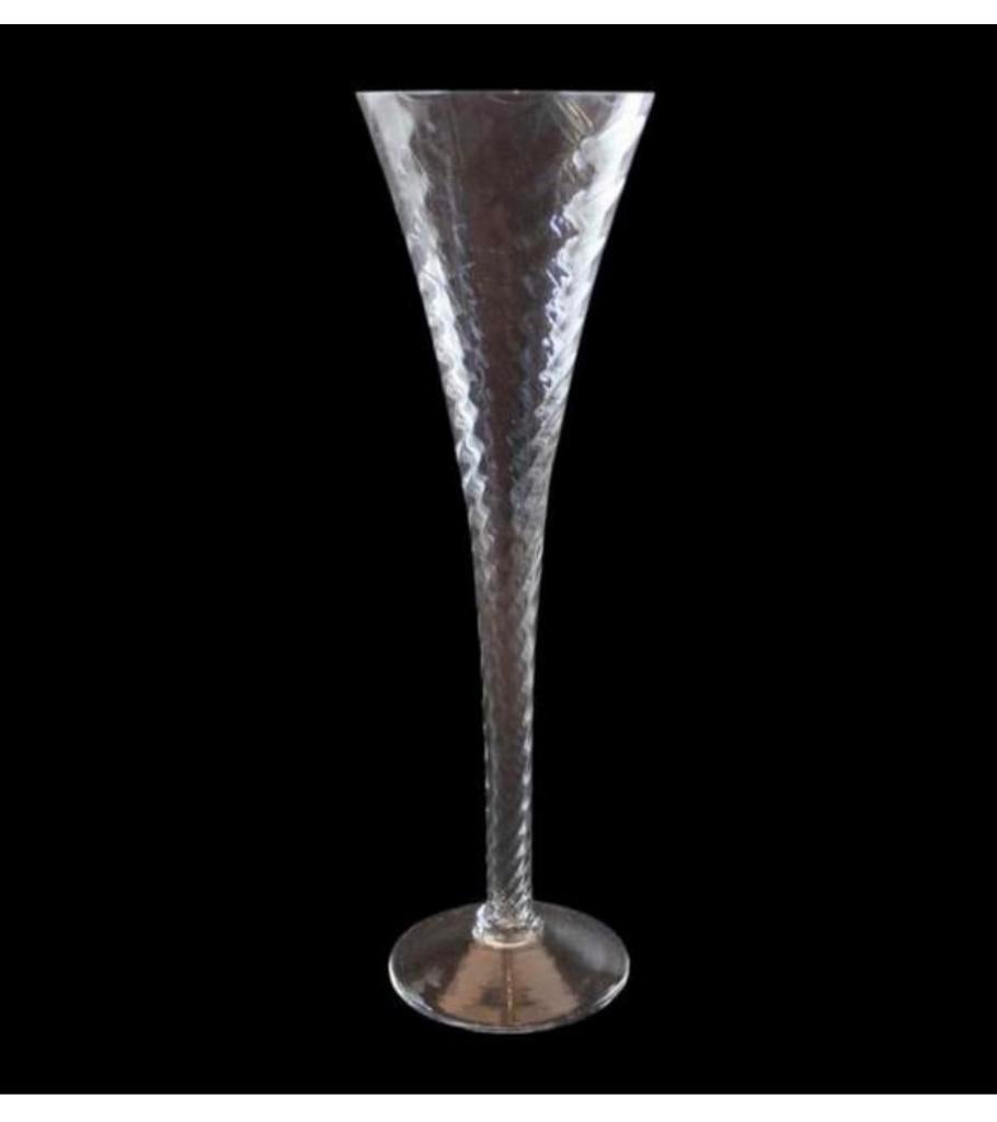 2x 26cm champagneglas Renoir-patroon champagefluit glas, Antiek en Kunst, Antiek | Glaswerk en Kristal, Ophalen of Verzenden