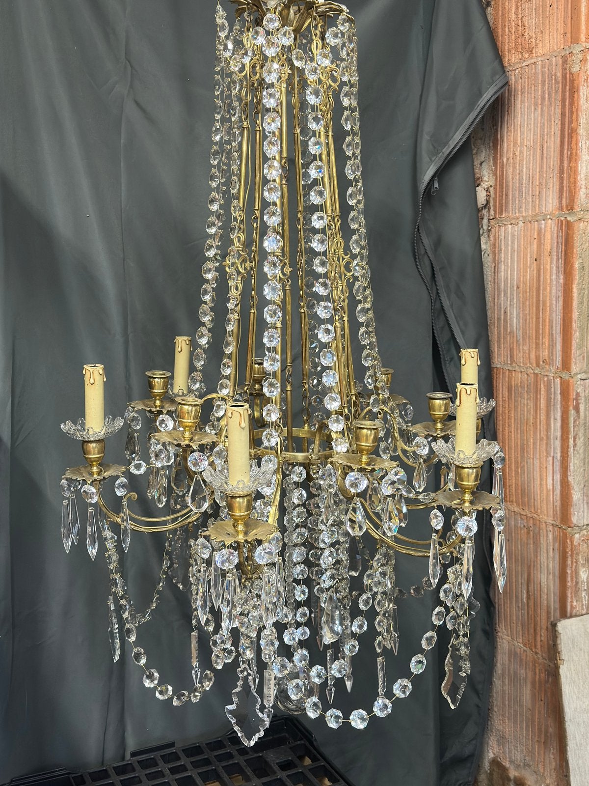 Grand lustre en cristal, Enlèvement, Comme neuf