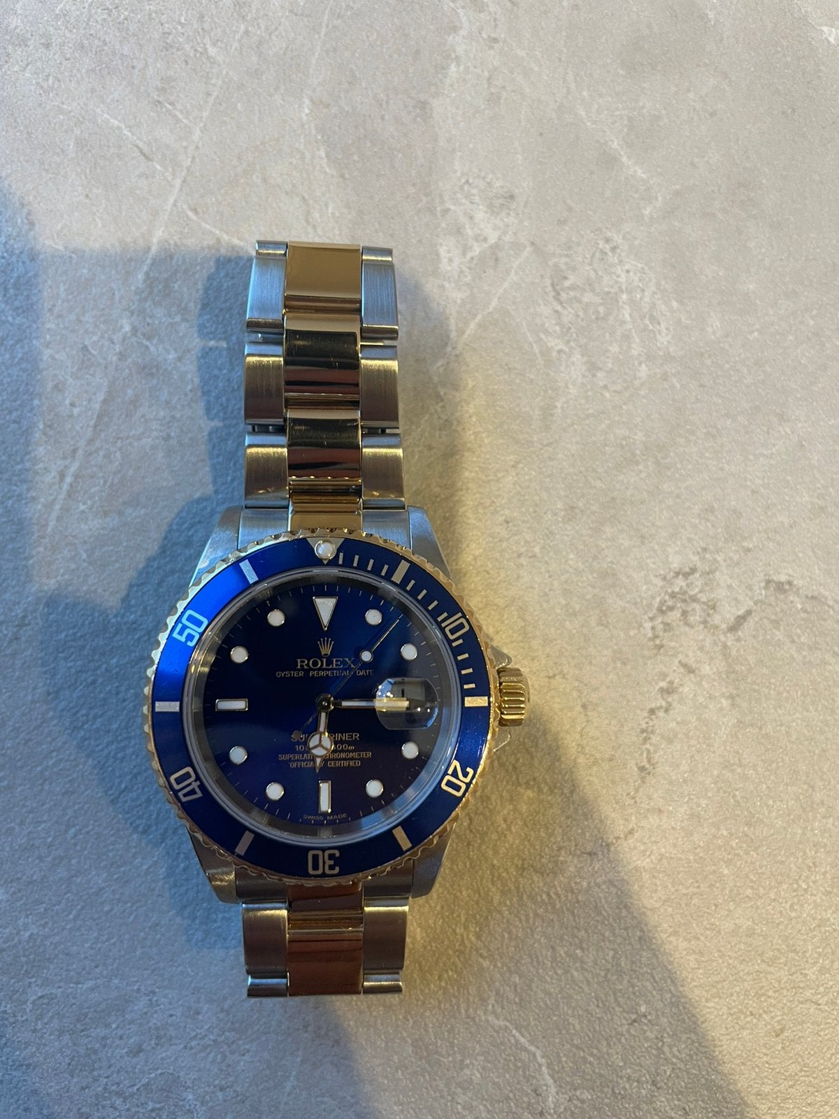 Rolex submariner  11613lb 2004, Handtassen en Accessoires, Horloges | Heren, Ophalen, Zo goed als nieuw, Goud, Rolex