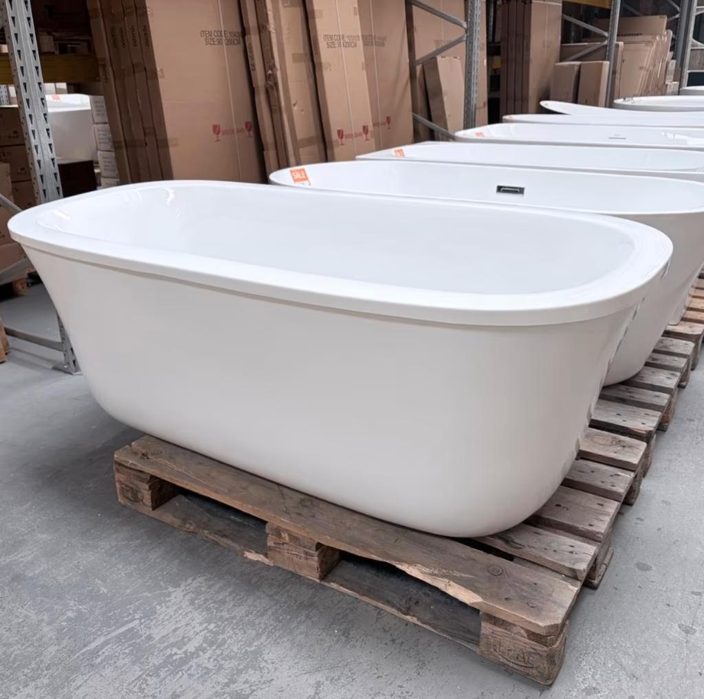 OP=OP Vrijstaand Ligbad 170cm – Laatste! Bad 170/75/60 nr277, Ophalen, Nieuw, Wit