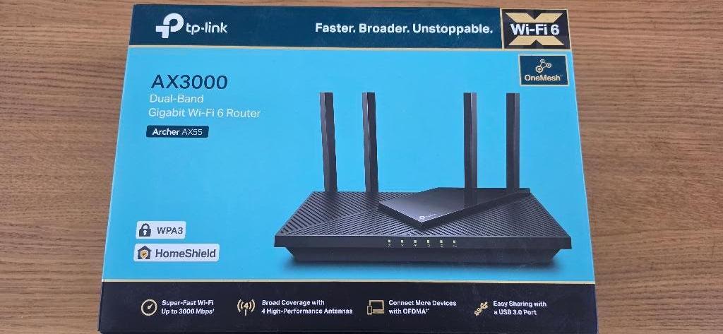 Tp-link Archer AX55 AX3000 Wifi 6 dual band, Computers en Software, Routers en Modems, Gebruikt, Router, Ophalen of Verzenden