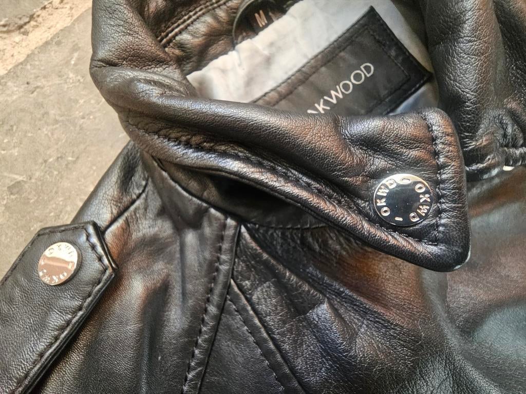 Zgan Prachtig zwart leren jasje OAKWOOD - M, Maat 38/40 (M), OAKWOOD, Verzenden, Zwart