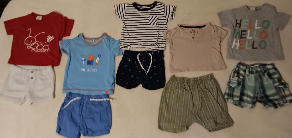 Kledij jongen - maat 68 - korte broek en T-shirt (10 stuks), Kinderen en Baby's, Ophalen, Gebruikt