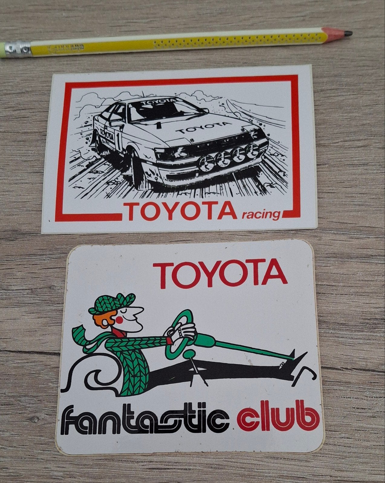 vintage stickers auto merk Toyota autorally club, Verzamelen, Ophalen of Verzenden, Zo goed als nieuw, Auto of Motor