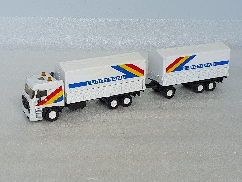 Matchbox - Super Kings: DAF Road Train Eurotrans (K-122), Ophalen of Verzenden, Gebruikt, Bus of Vrachtwagen