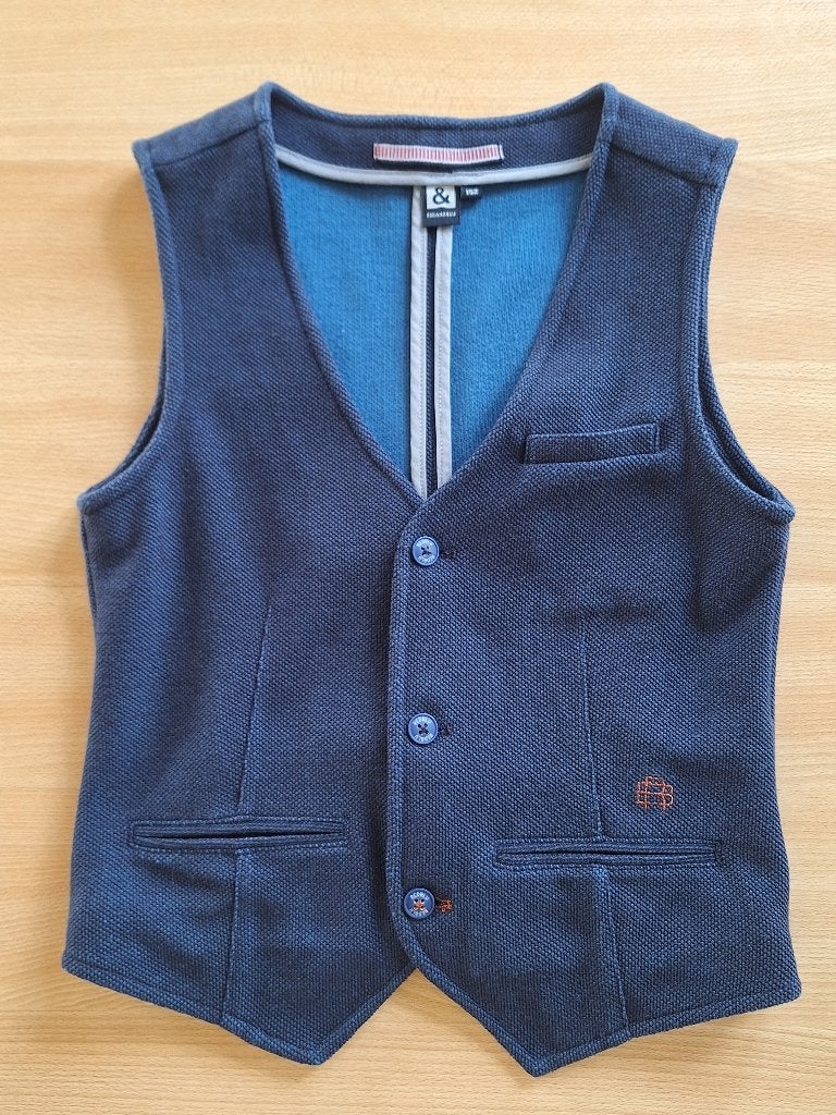 Blauwe kostuumvest voor jongen Red & Blu maat 152, Kinderen en Baby's, Kinderkleding | Maat 152, Trui of Vest, Zo goed als nieuw